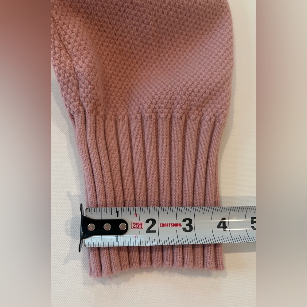 Merokeety Blush Pink Exposed Hem Sleeve Ribbed Stretchy Button-Up Cardigan Large - Picture 11 of 15